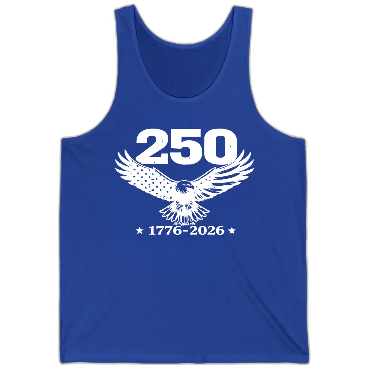 America 250th Anniversary Eagle Design Tank in True Royal